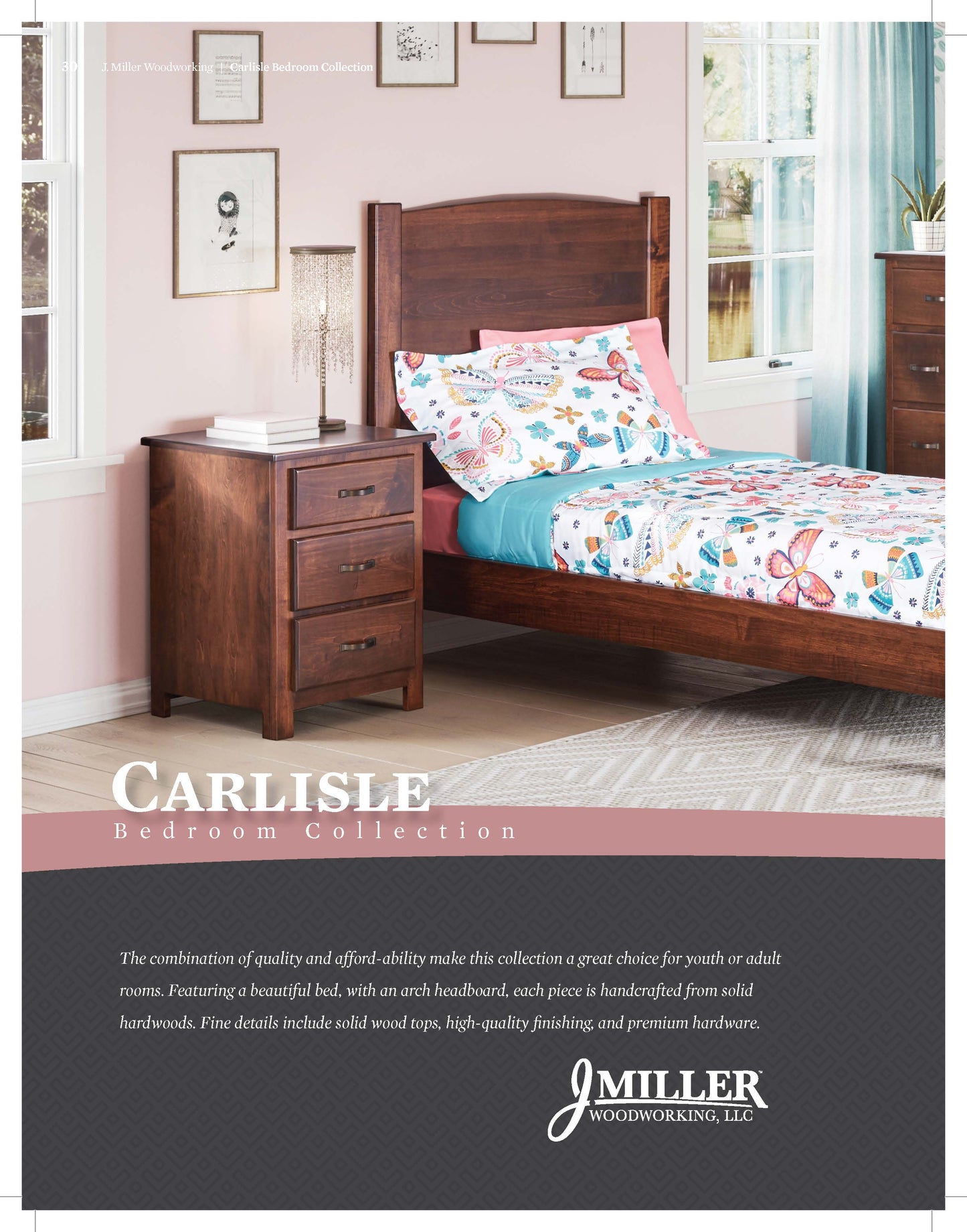 Carlisle 3-Drawer Nightstand