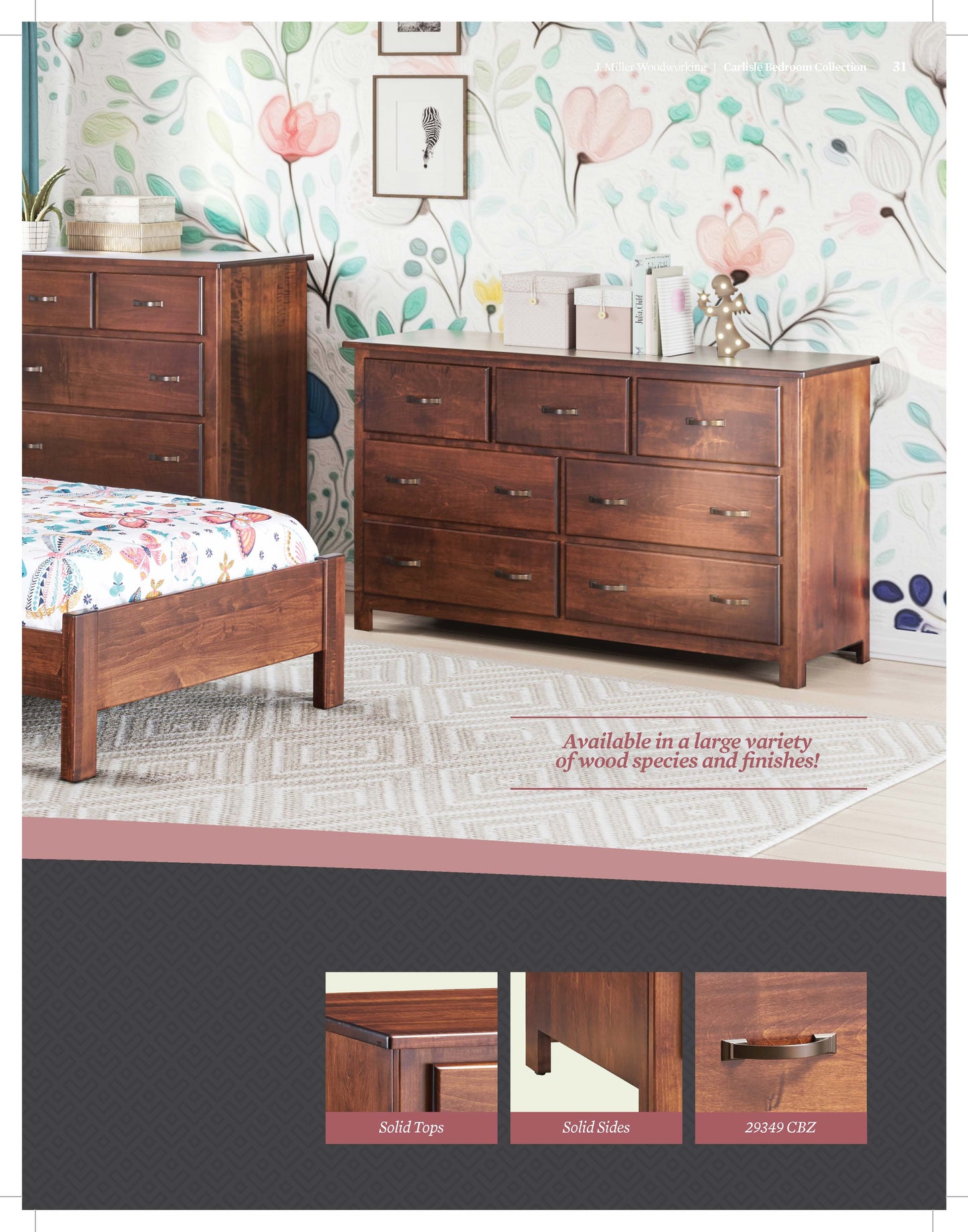 Carlisle 3-Drawer Nightstand