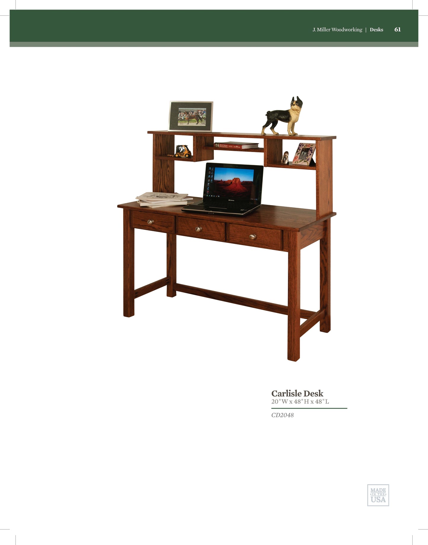 Carlisle 3-Drawer Nightstand