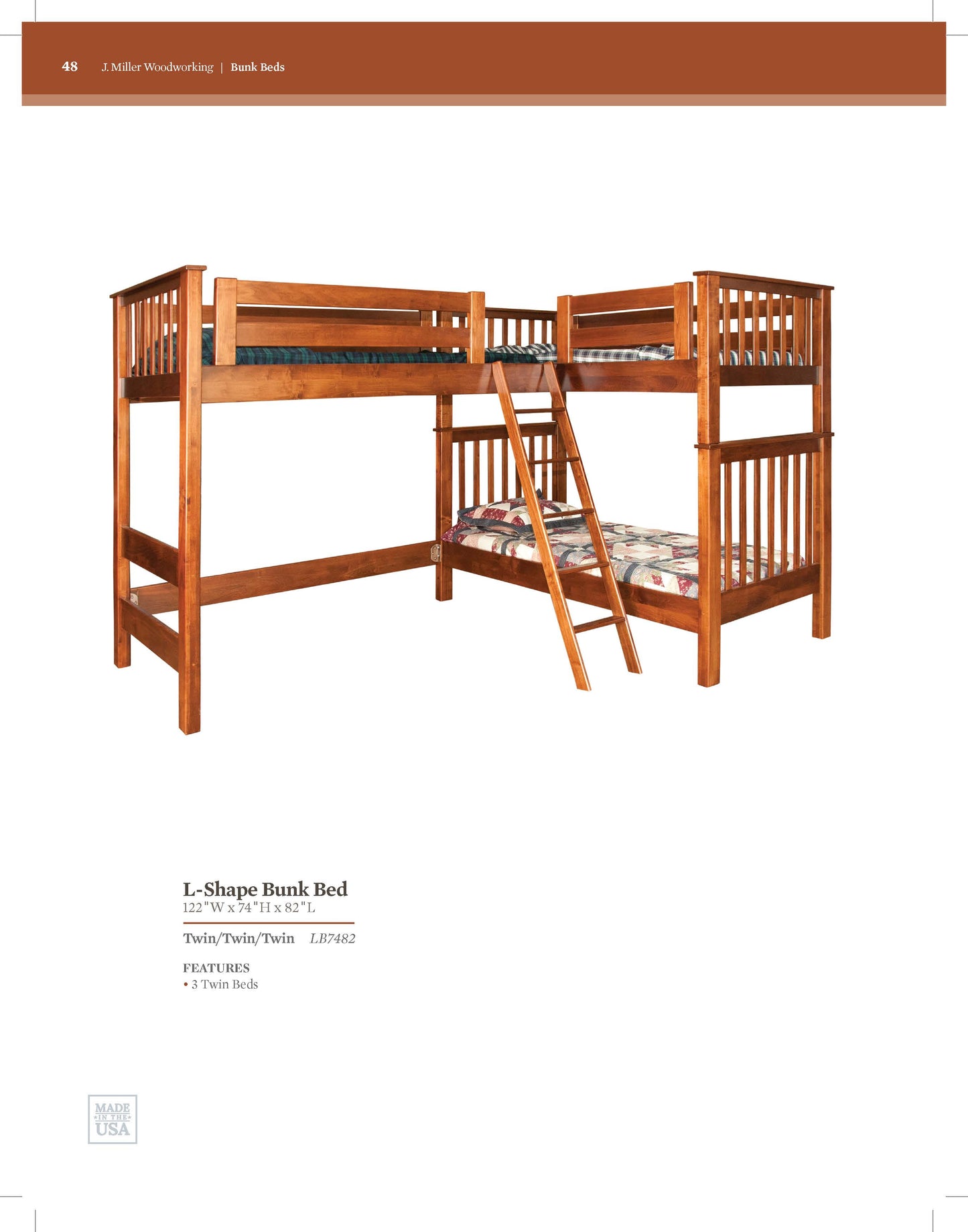 L-Shape Bunk Bed