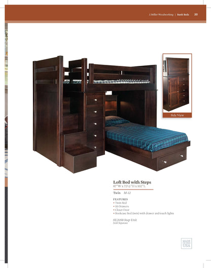Loft Bed with Steps