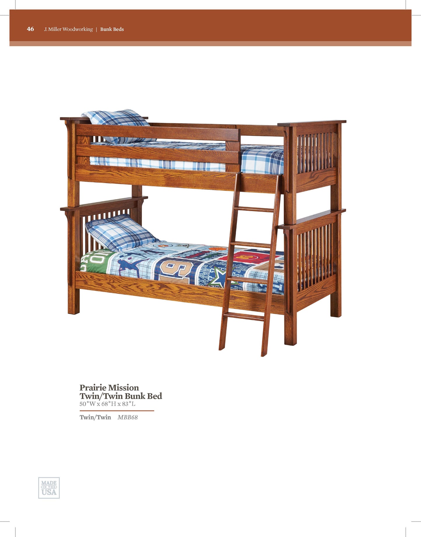 Prairie Mission Twin/Twin Bunk Bed