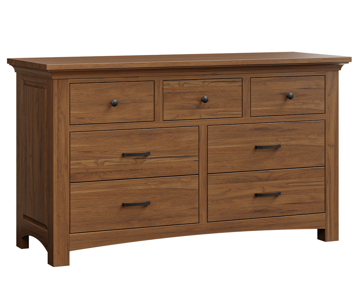 Abby 7 Drawer Dresser with Beveled Mirror – 61"W