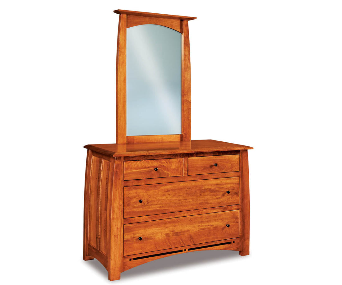 Boulder Creek 4 Drawer Dresser with Beveled Mirror – 51"W