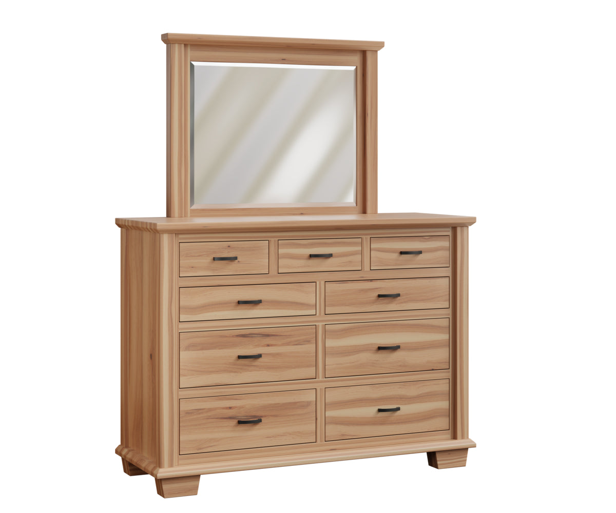 Burlington 9 Drawer Dresser with Beveled Mirror – 60½"W