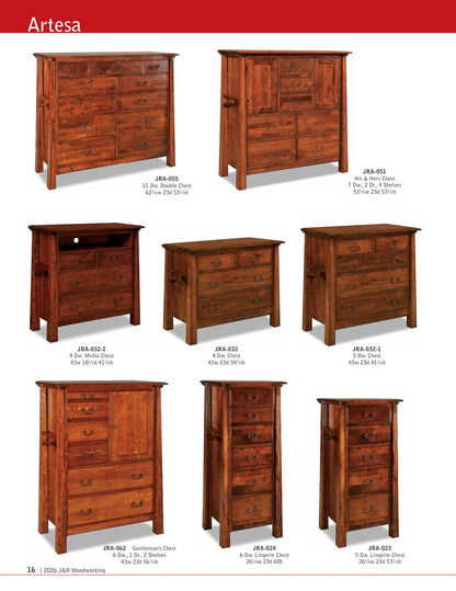 Artesa Chifferobe; 4 drawer, 3 door – 55¼"W