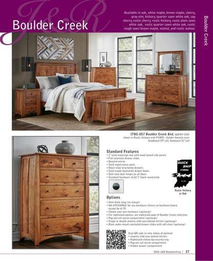 Boulder Creek Chifferobe; 4 drawer, 3 door – 47"W