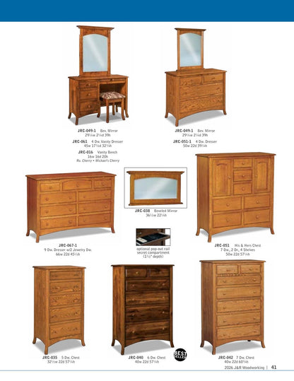 Carlisle Chifferobe; 4 drawer, 3 door – 47½"W