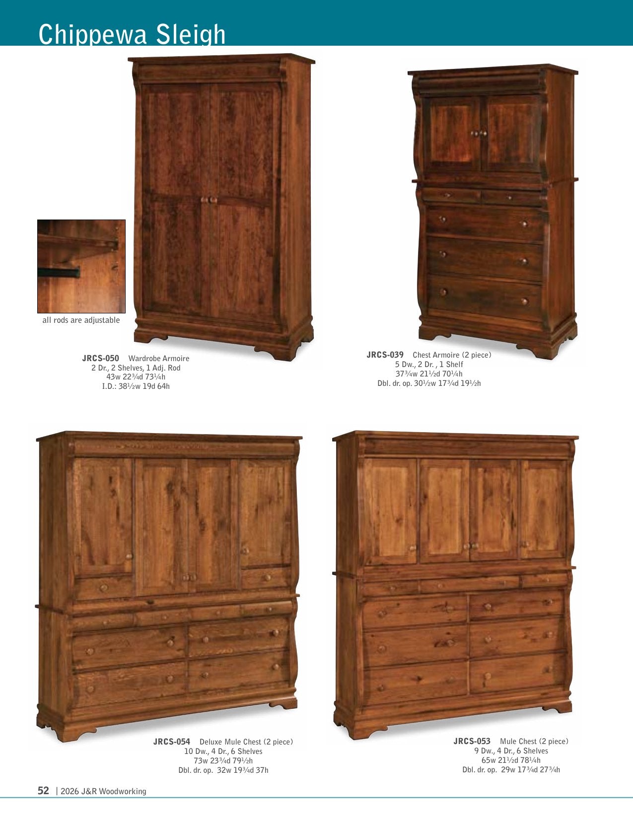 Chippewa Sleigh Bed