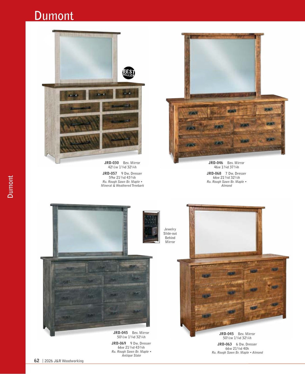 Dumont C-Pap Nightstand; 2 drawer, 1 door – 22"W
