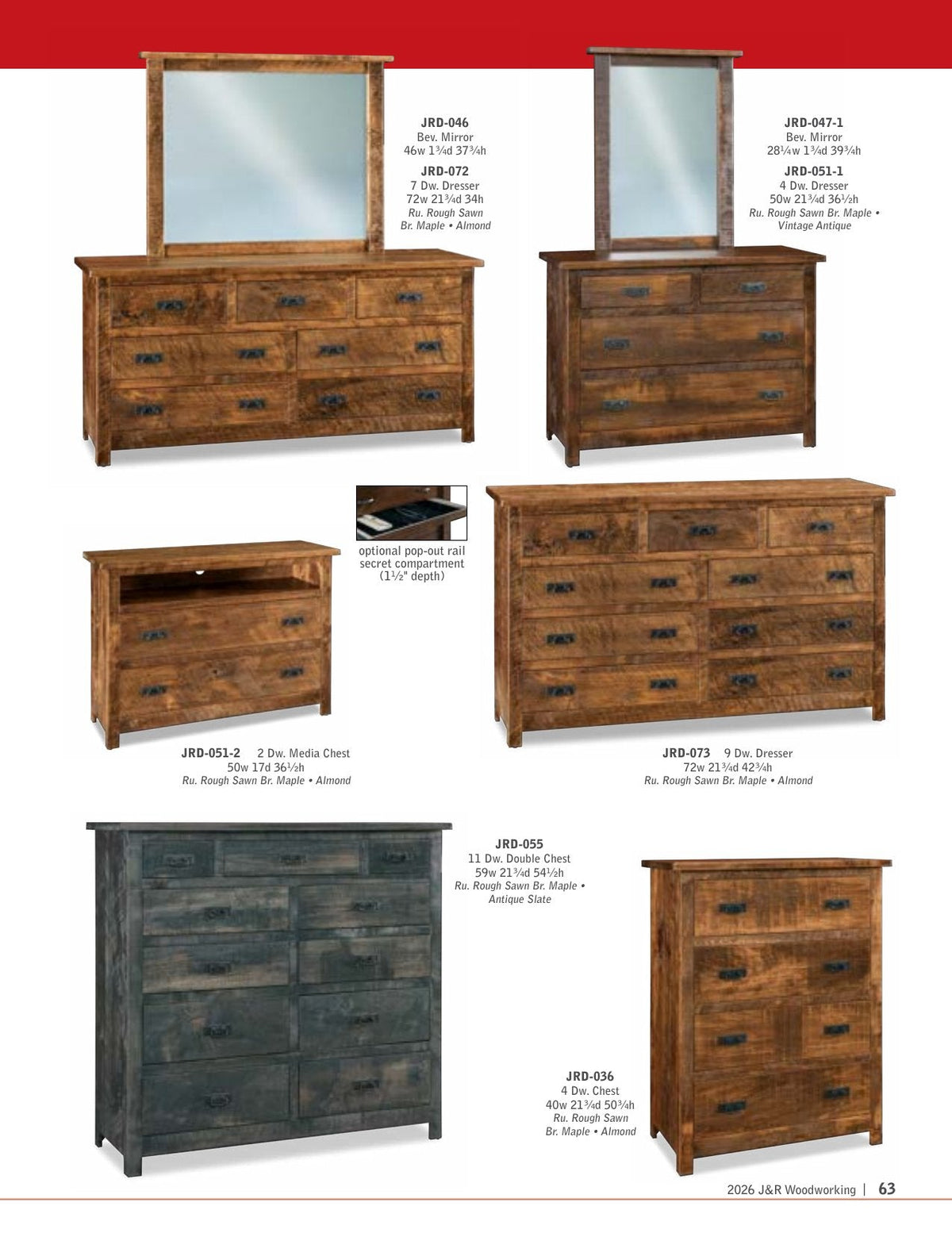 Dumont 9 Drawer Dresser – 72"W