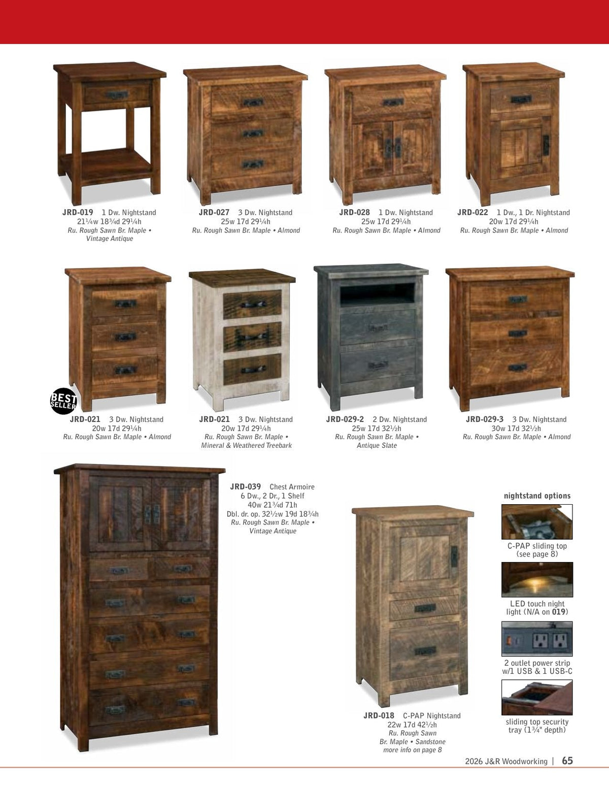 Dumont Armoire; 2 drawer, 2 door – 40"W