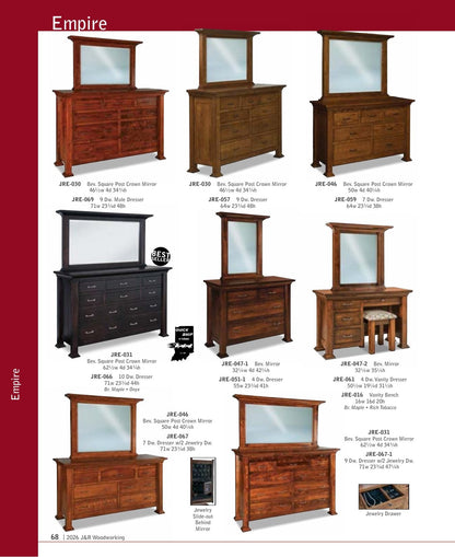 Empire Armoire; 2 drawer, 2 door – 48½"W