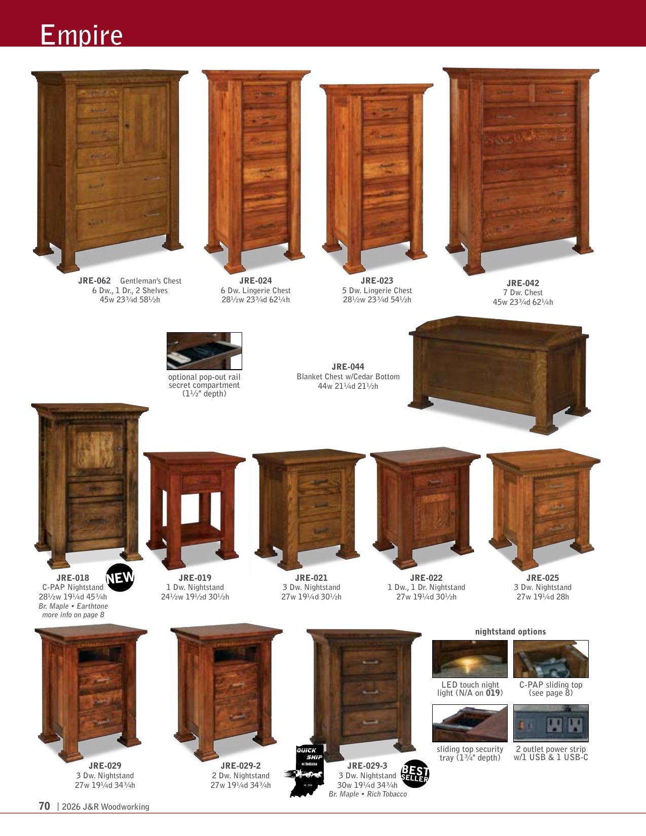 Empire Chifferobe; 4 drawer, 3 door – 58½"W