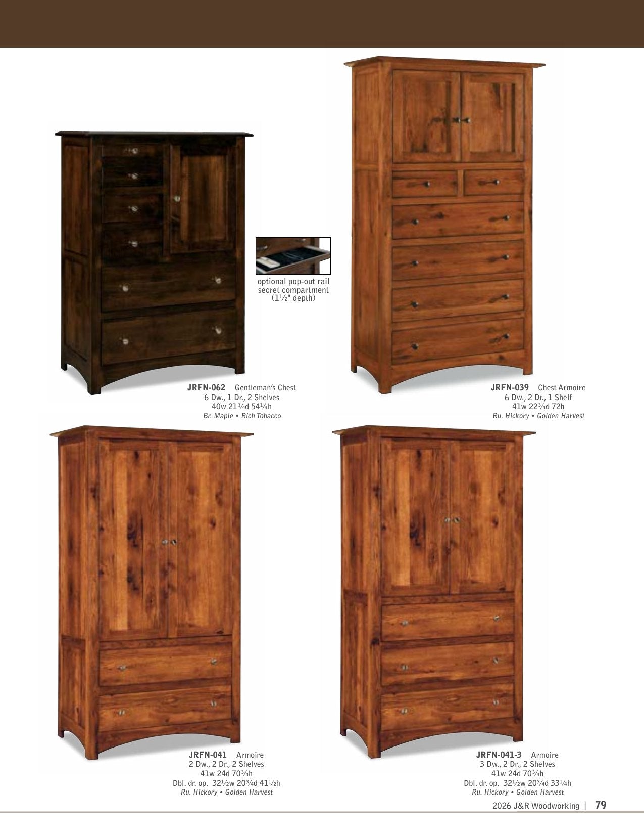 Finland Armoire; 2 drawer, 2 door – 41"W