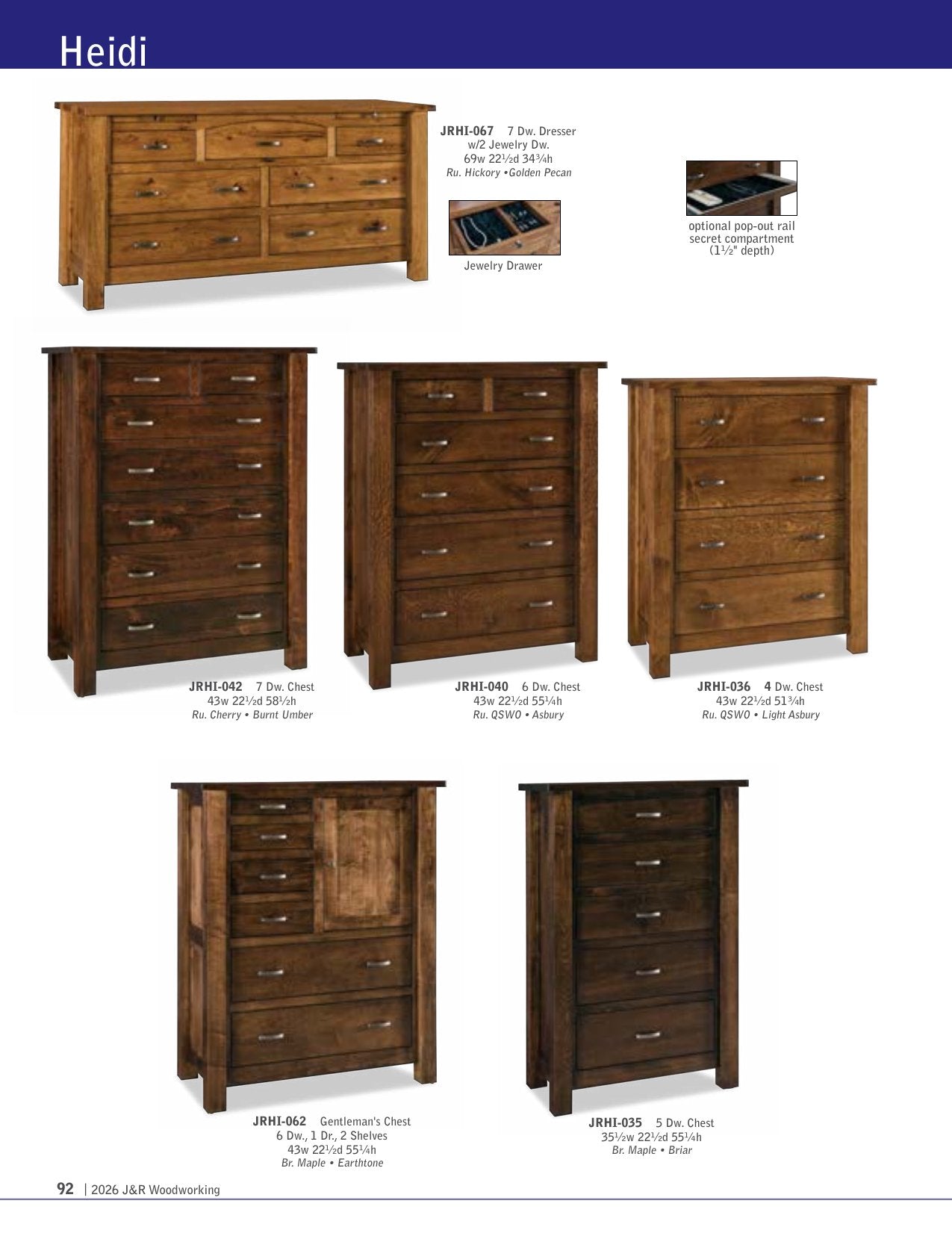 Heidi Armoire; 2 drawer, 2 door – 44½"W