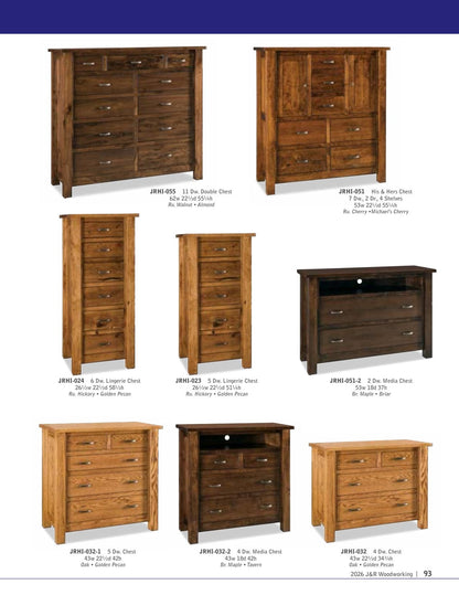Heidi Chifferobe; 4 drawer, 3 door – 54½"W