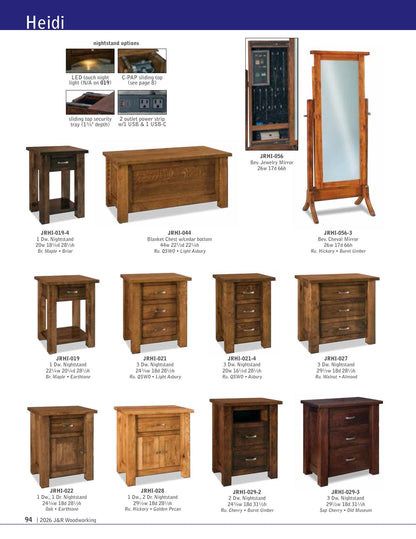 Heidi Chifferobe; 4 drawer, 3 door – 54½"W
