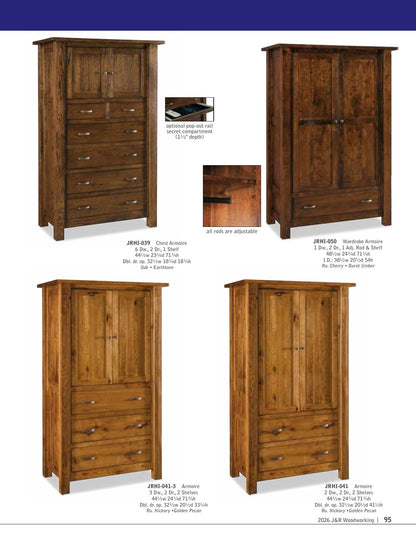 Heidi Chifferobe; 4 drawer, 3 door – 54½"W