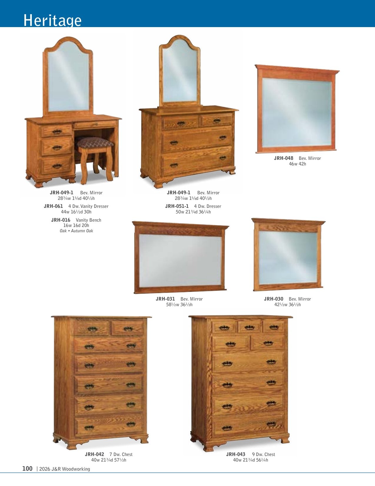 Heritage Wardrobe Armoire; 1 drawer, 2 door – 45"W