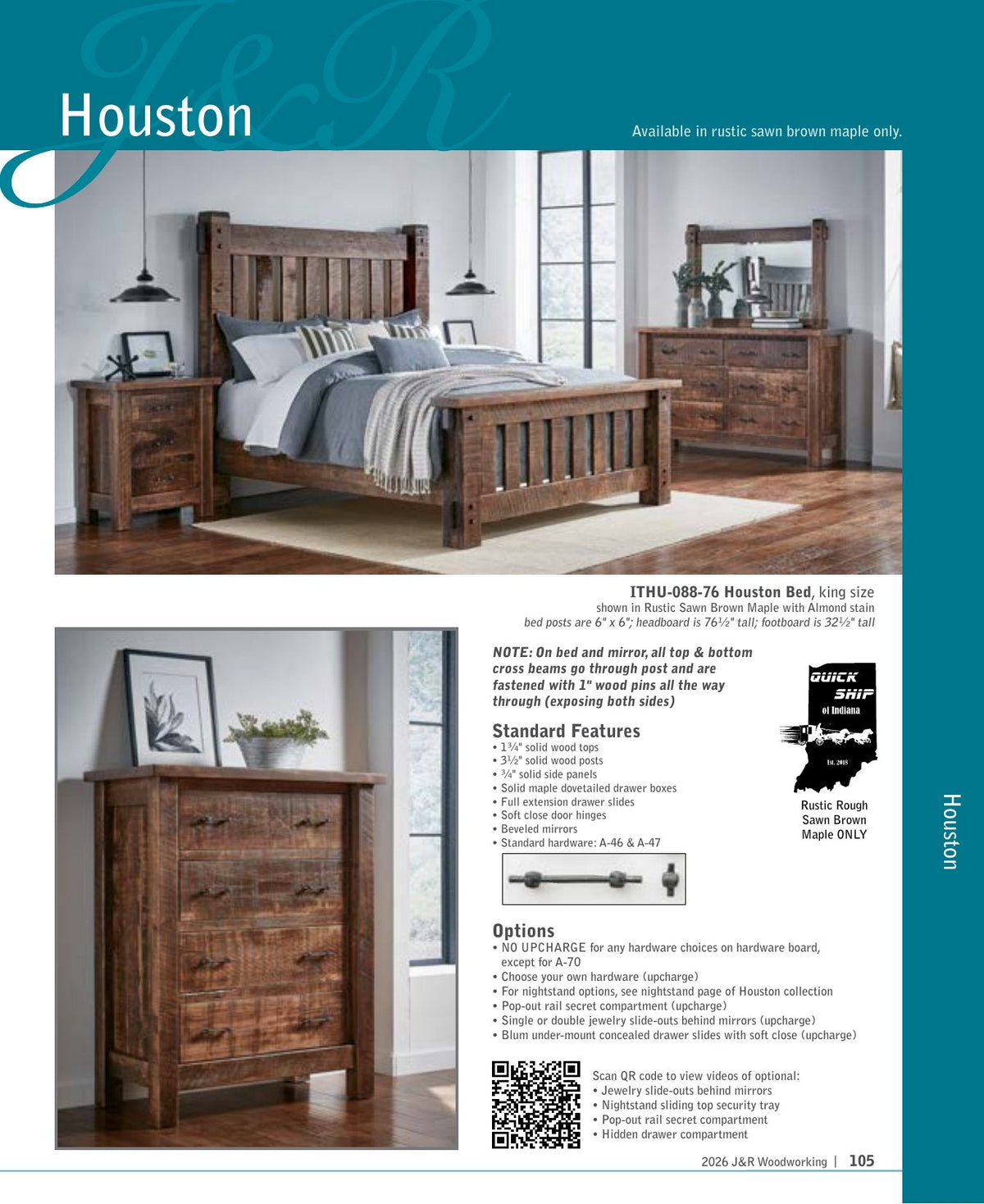 Houston 3 Drawer Nightstand – 27"W