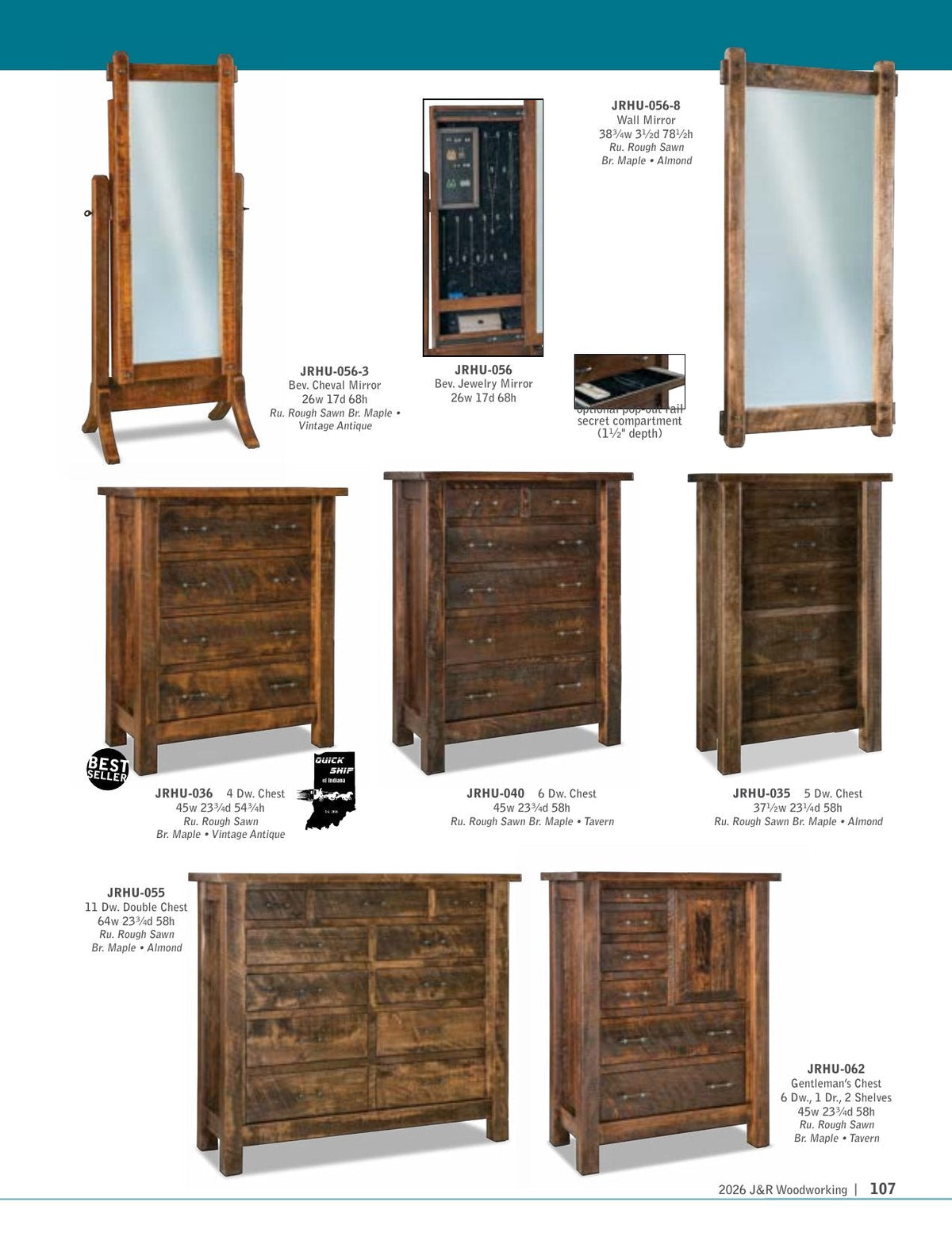 Houston Vanity Bench Only (seat is additional) – 16"W
