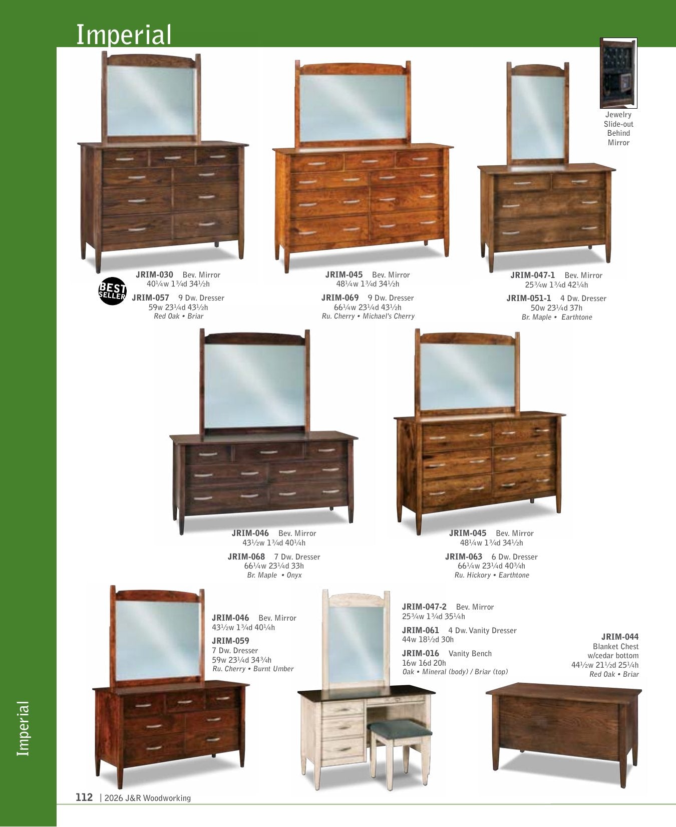 Imperial Armoire; 3 drawer, 2 door – 40½"W