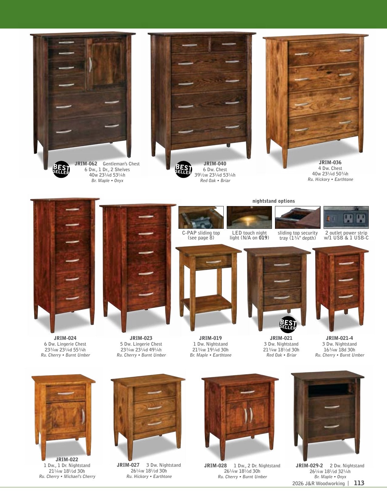 Imperial Armoire; 2 drawer, 2 door – 40½"W
