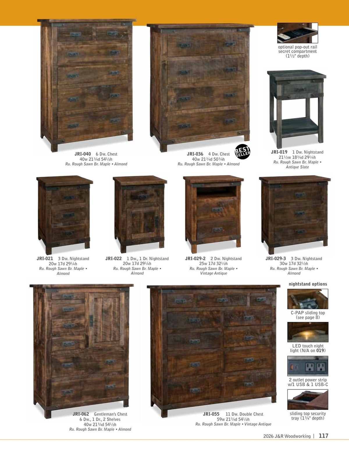 Ironwood 1 Drawer Open Nightstand – 21½"W