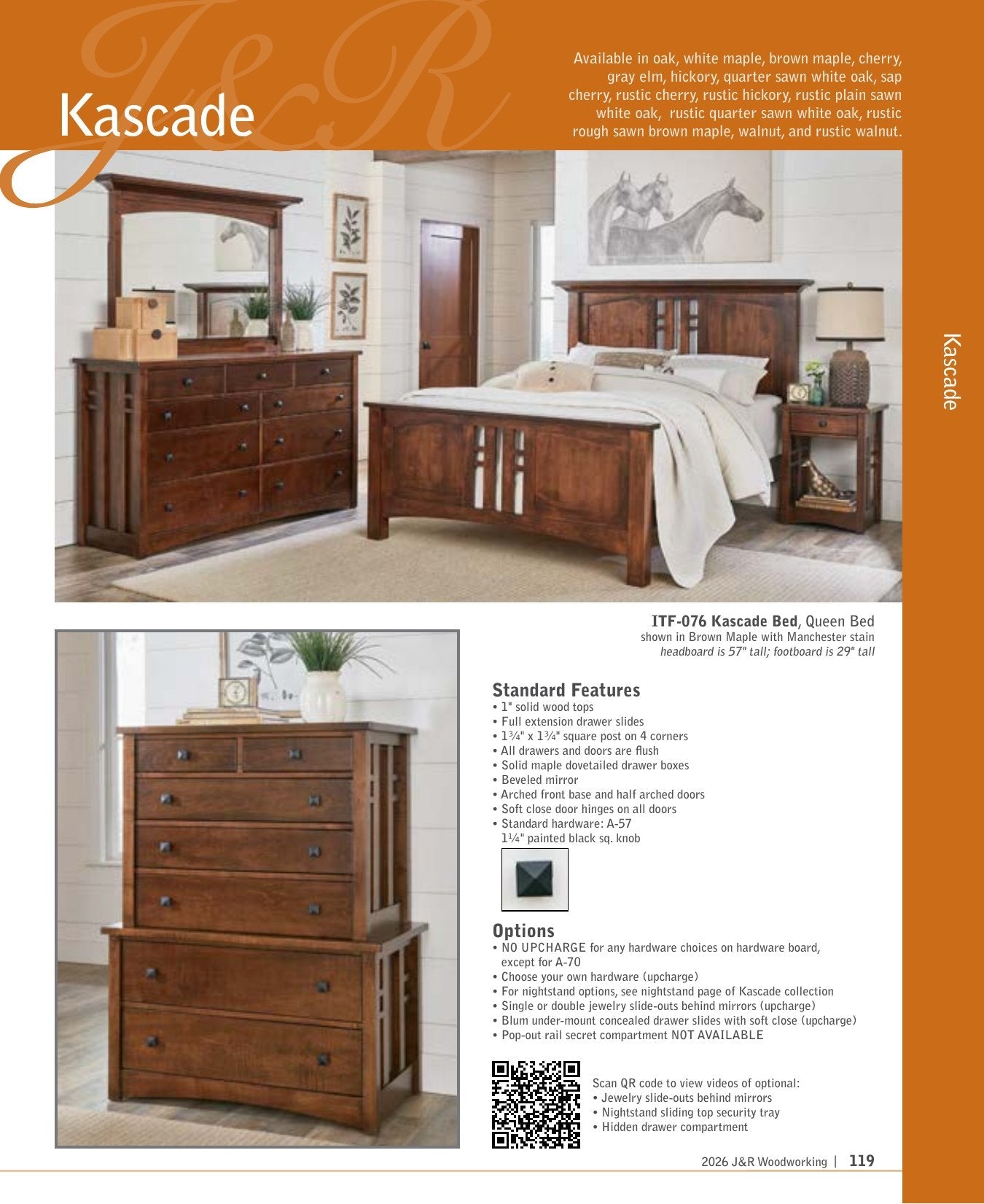 Kascade Chifferobe; 4 drawers, 3 doors – 53"W