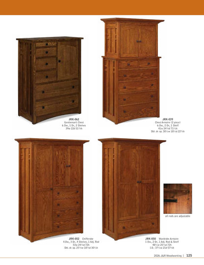 Kascade Chifferobe; 4 drawers, 3 doors – 53"W