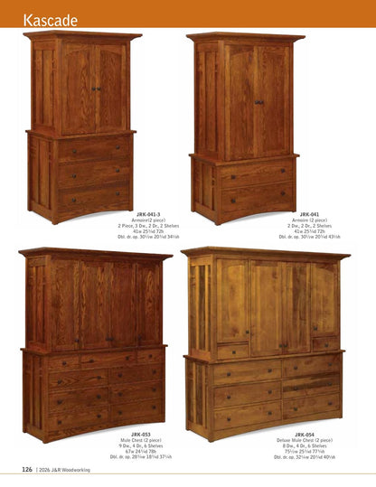 Kascade Armoire 2 pc; 3 drawer, 2 door – 41"W