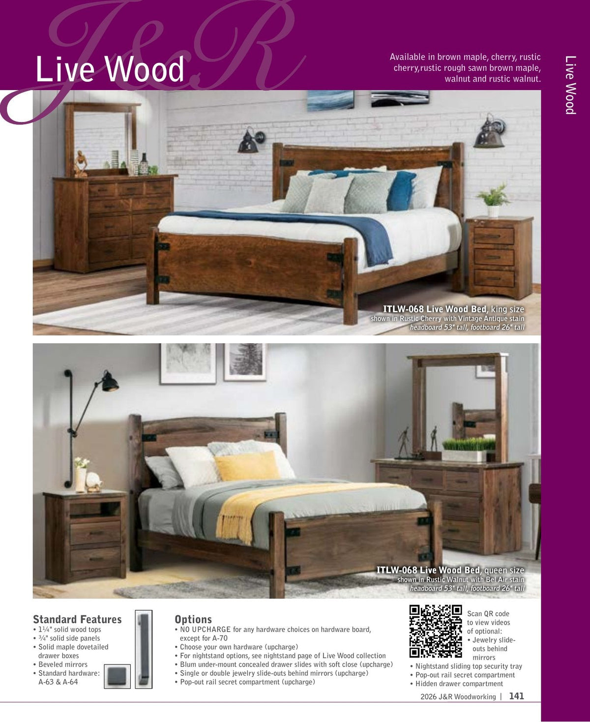Live Wood 9 Drawer Dresser with Beveled Mirror – 59"W