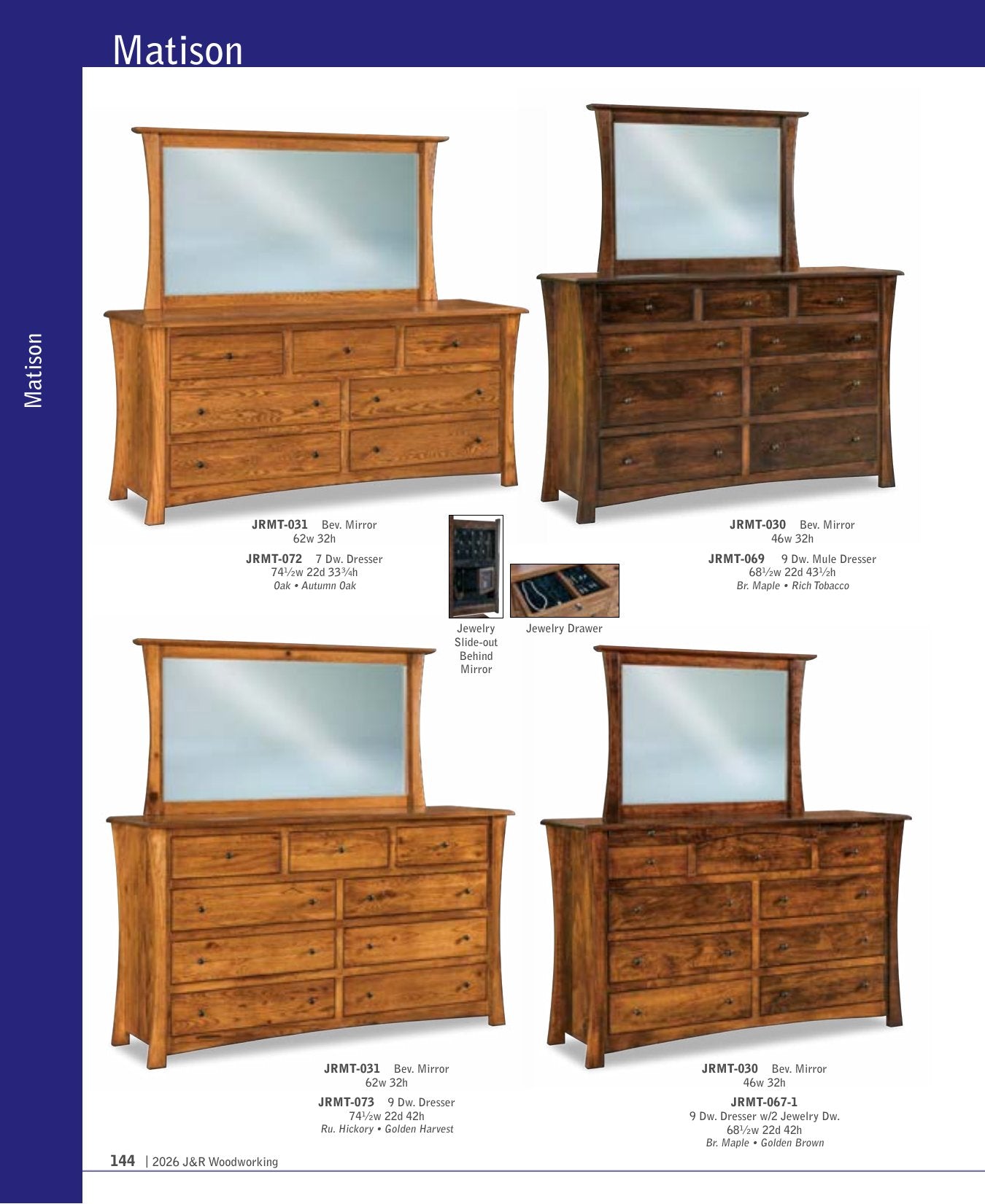 Matison Chifferobe; 4 drawer, 3 door – 53½"W