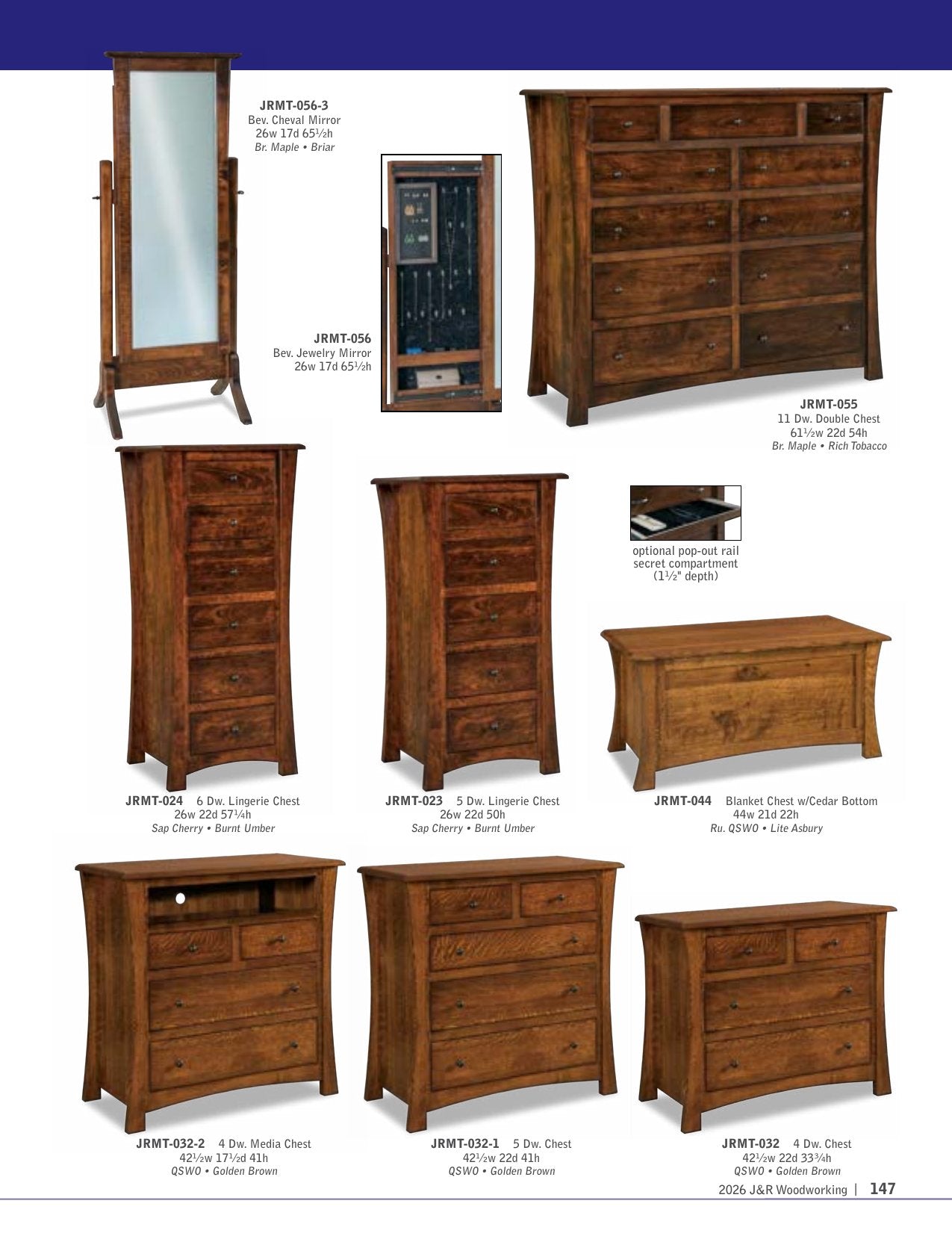 Matison Chifferobe; 4 drawer, 3 door – 53½"W