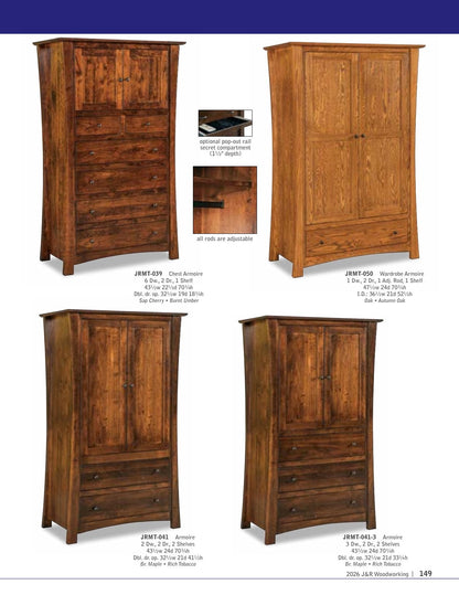 Matison Armoire; 2 drawer, 2 door – 43½"W