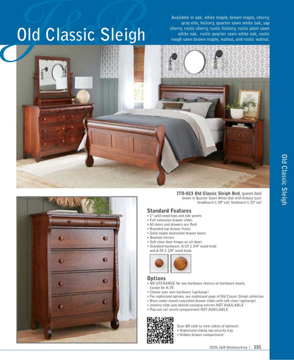 Old Classic Sleigh Bed