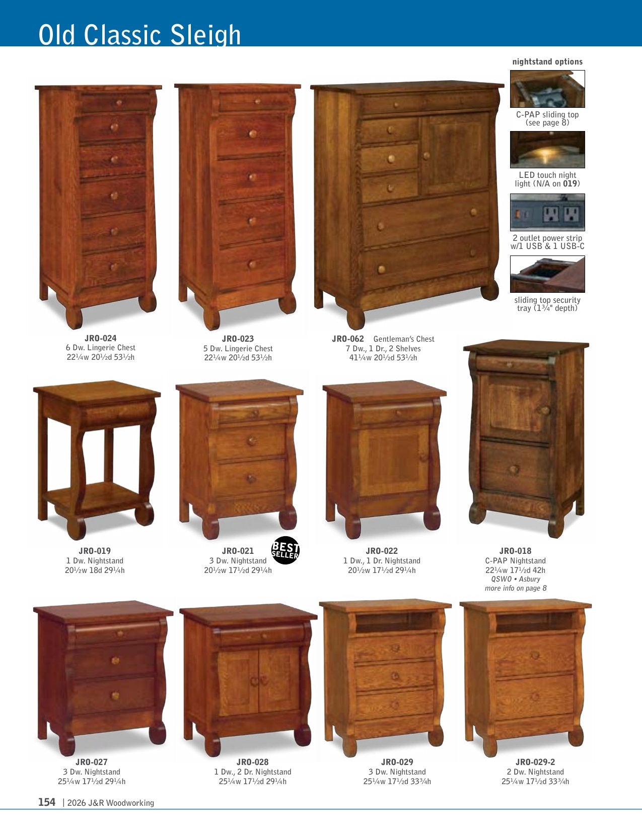 Old Classic Sleigh Armoire 2 pc.; 4 drawers, 2 doors – 41¼"W