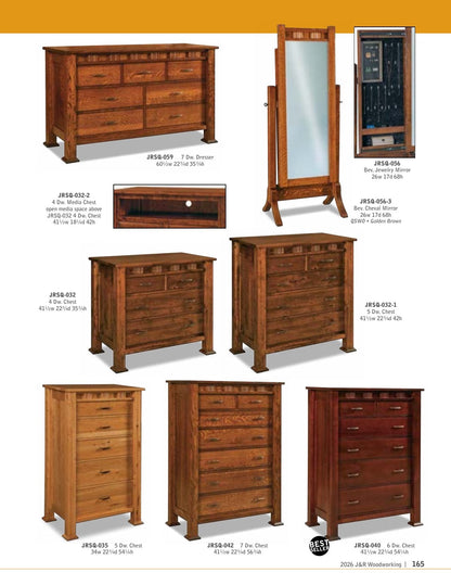 Sequoyah Chifferobe; 4 drawer, 3 door – 53½"W