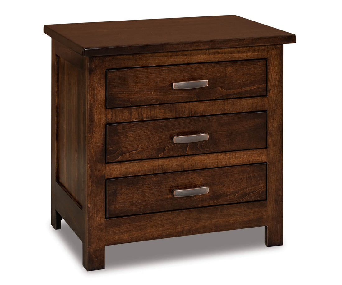 Flush Mission 3 Drawer Nightstand – 25"W x 25¼"H