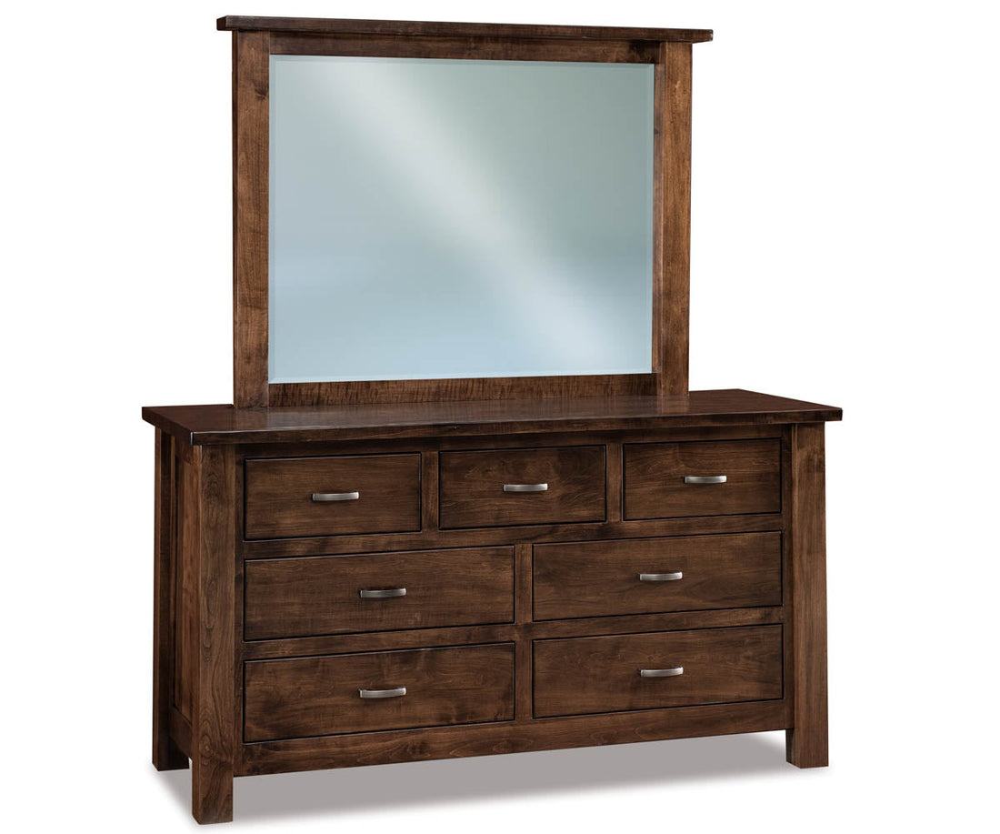 Heidi 7 Drawer Dresser with Beveled Mirror – 62"W