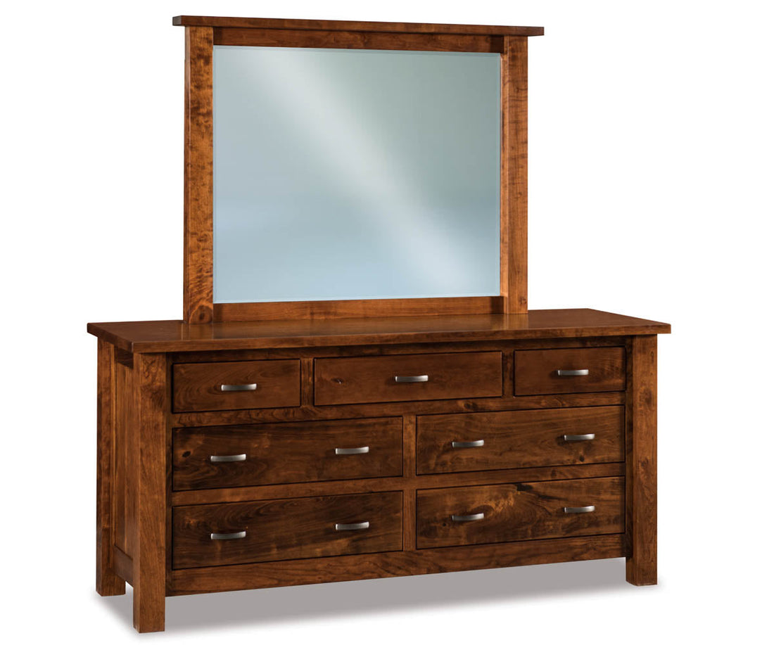 Heidi 7 Drawer Dresser with Beveled Mirror – 69"W
