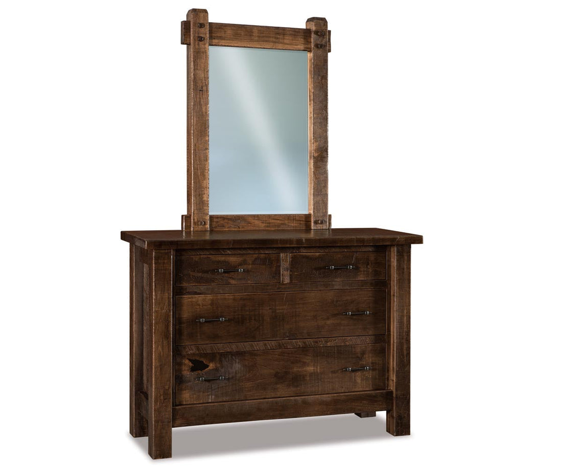 Houston 4 Drawer Dresser with Beveled Mirror – 55"W