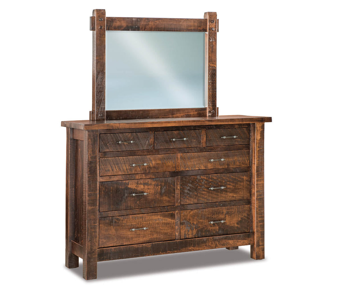 Houston 9 Drawer Dresser with Beveled Mirror – 64"W