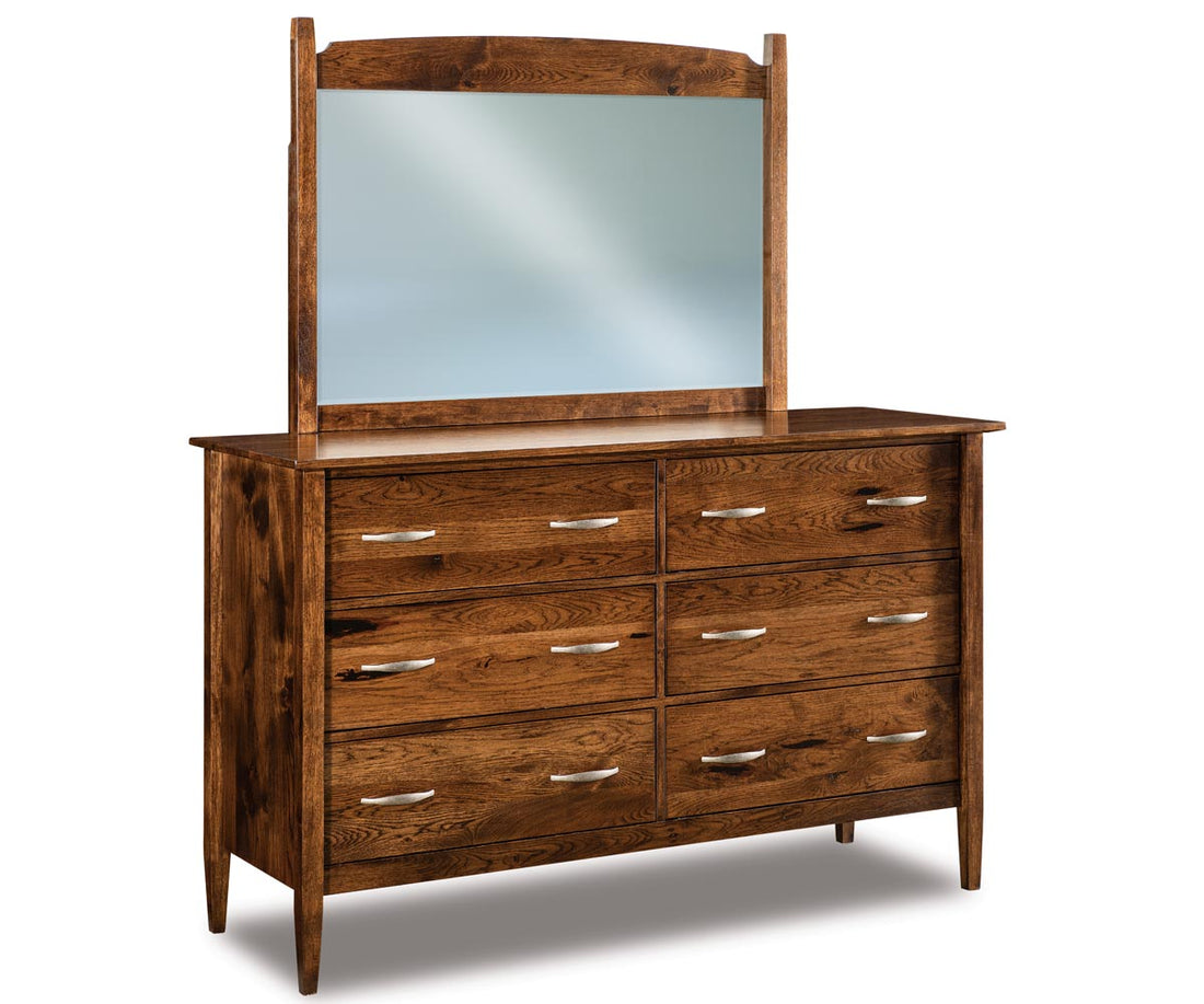 Imperial 6 Drawer Dresser with Beveled Mirror – 66¼"W