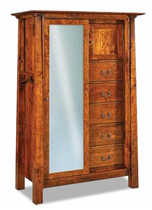 Artesa Sliding Door Chifferobe; 5 drawer, 2 door – 49"W