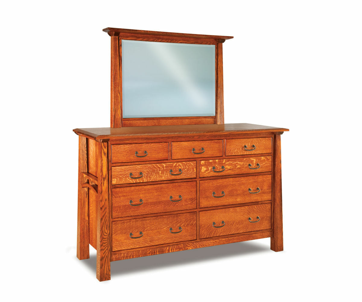 Artesa 9 Drawer Dresser with Beveled Mirror – 62¼"W