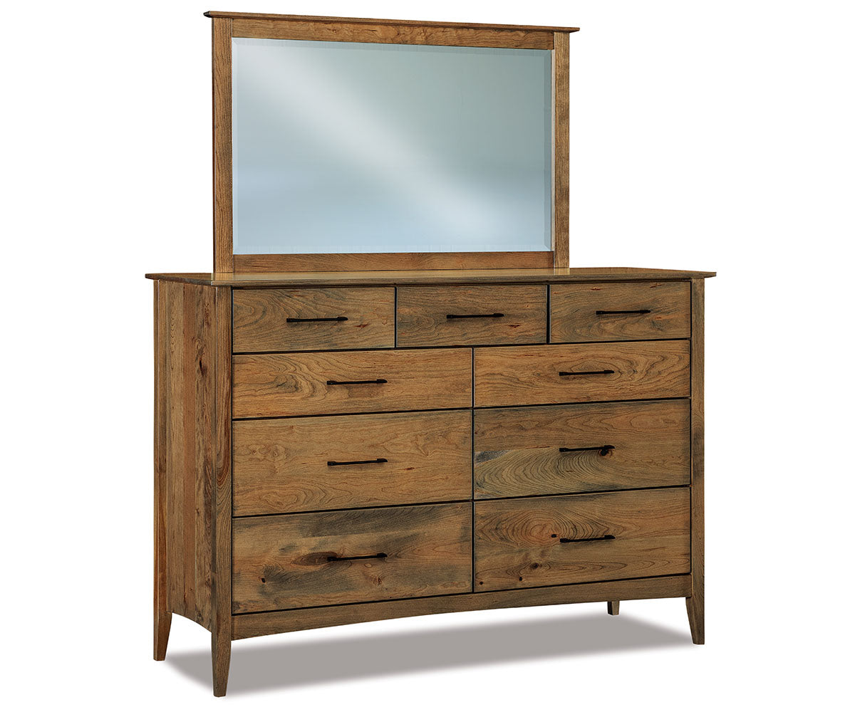 Atlantic 6 Drawer Dresser with Beveled Mirror – 66"W