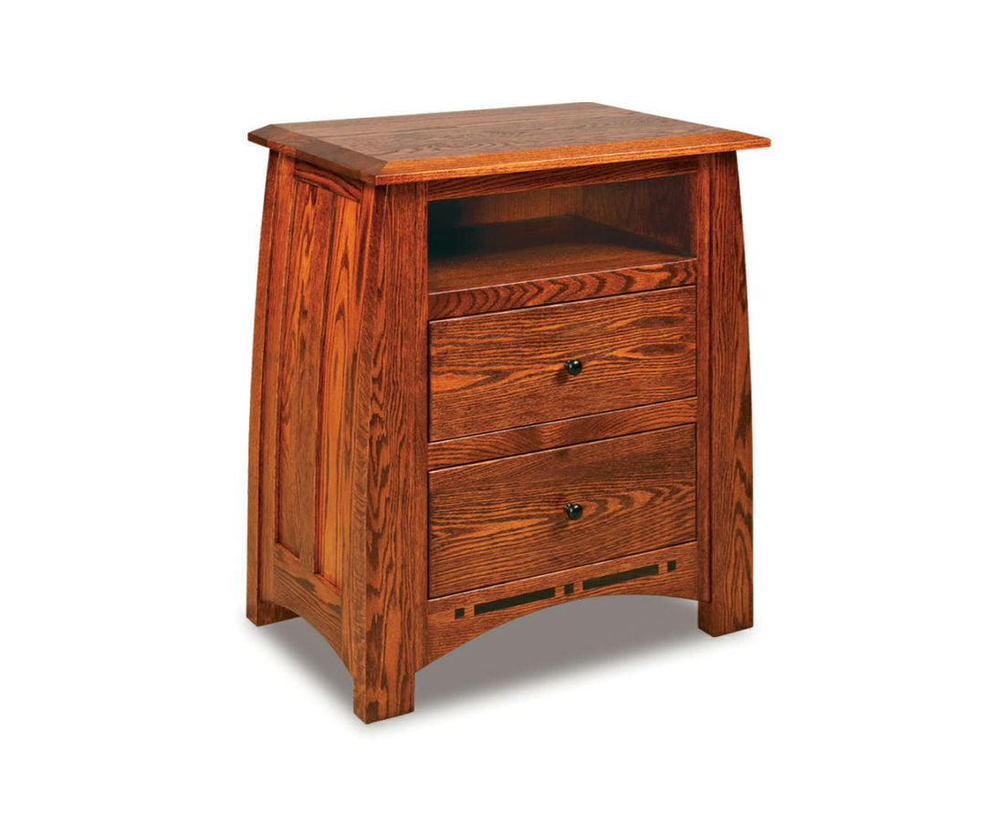 Boulder Creek 2 Drawer Nightstand with opening – 27½"W