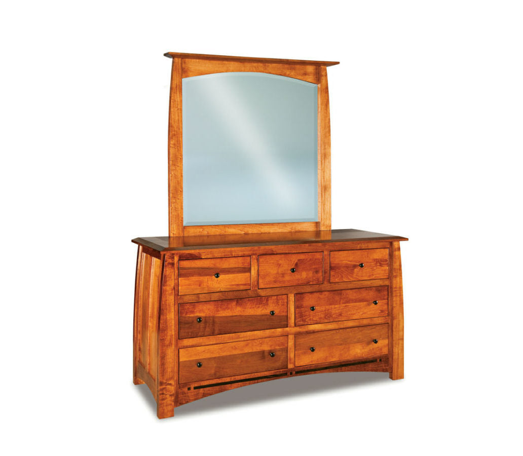 Boulder Creek 7 Drawer Dresser with Beveled Mirror – 60"W
